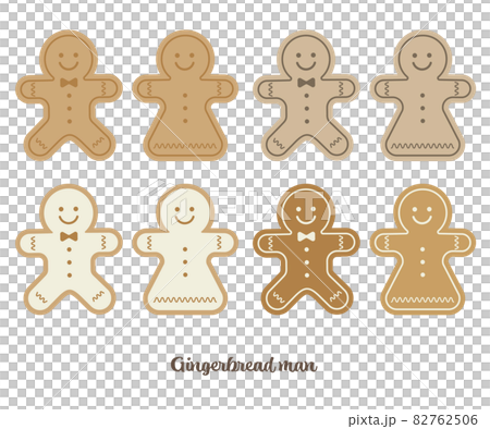 Gingerbread man cookie illustration material vector Christmas Gingerbread man cookie illustration material vector Christmas 82762506