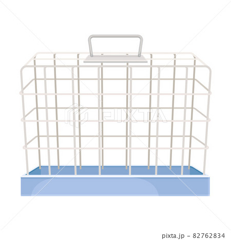 Metal wire cage for pet animals vector illustration Metal wire cage for pet animals vector illustration 82762834