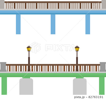横から見た橋のイラスト素材