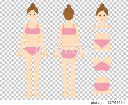 Body parts VIO Hair loss location Vector illustration Female 82763314
