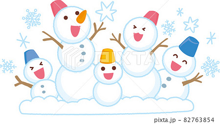 雪だるまの5体 82763854