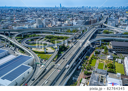 東大阪JCTの風景 【大阪風景】 東大阪JCTの風景 【大阪風景】 82764345