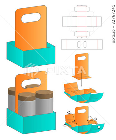 Box packaging die cut template design. 3d mock-up 82767241