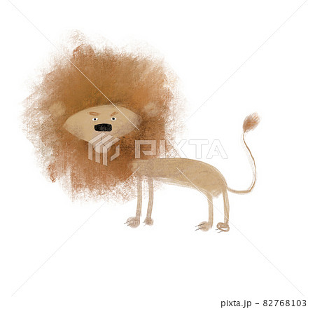 cute cartoon funny lion character cute cartoon funny lion character 82768103
