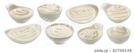 Sour cream isolated on white background 82768149