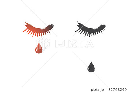 Sadness concept. Hand drawn isolated vector. 82768249