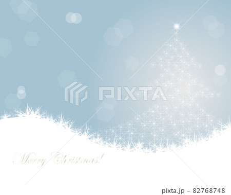 輝くクリスマスツリーのシルエットイラスト 輝くクリスマスツリーのシルエットイラスト 82768748