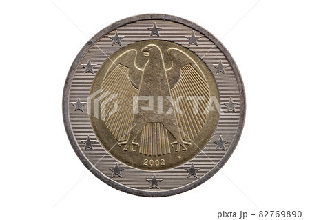Reverse side of a Two Euro coin of Germany Reverse side of a Two Euro coin of Germany 82769890
