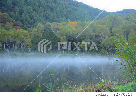 紅葉を迎えた志賀高原の湖沼群 紅葉を迎えた志賀高原の湖沼群 82770519