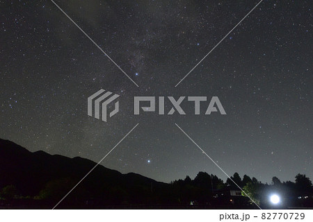 北杜市白州町、北西の空に白鳥座 北杜市白州町、北西の空に白鳥座 82770729