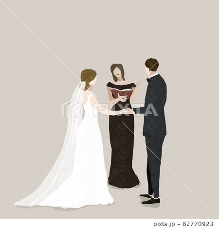 新郎新婦と立会人(女性)、結婚式、結婚、ウエディング、ブライダル、wedding A 新郎新婦と立会人(女性)、結婚式、結婚、ウエディング、ブライダル、wedding A 82770923