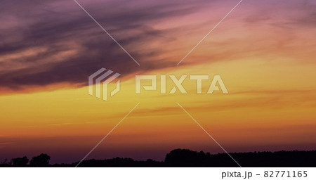 Sunset over Polish countryside - Choczewo, Pomerania, Poland 82771165