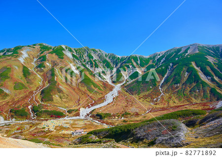 立山連峰 紅葉 別山と真砂岳 山並み 立山連峰 紅葉 別山と真砂岳 山並み 82771892