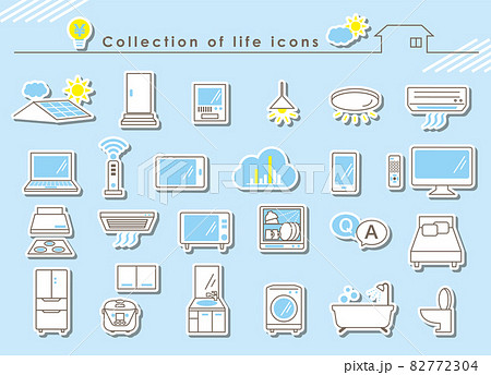 生活に必要な電化製品のアイコン素材 82772304