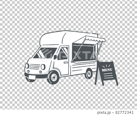 キッチンカーのイラスト素材 82772341