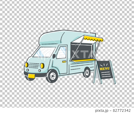キッチンカーのイラスト素材 82772342