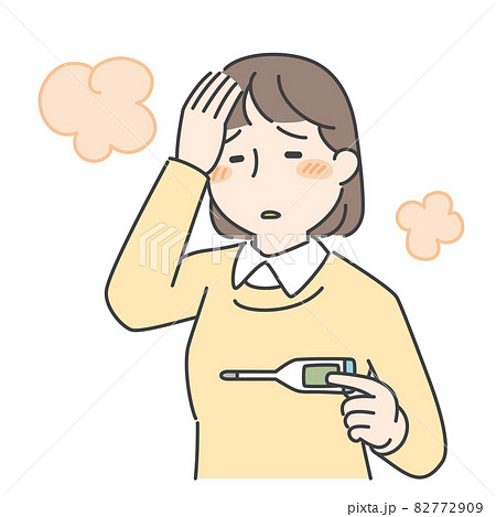 熱がある女性 82772909