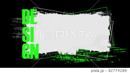 Modern grunge vector digital background with white paint strokes 82774289