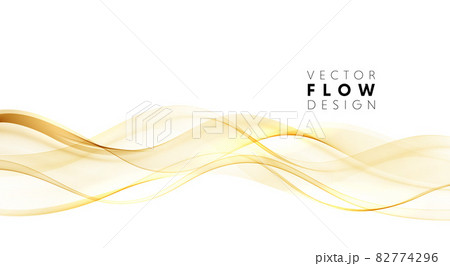 Vector abstract colorful flowing wave lines isolated on white background. Design element for wedding invitation, greeting card 82774296
