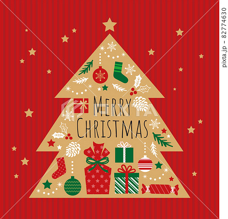 クリスマスツリーのイラスト 82774630