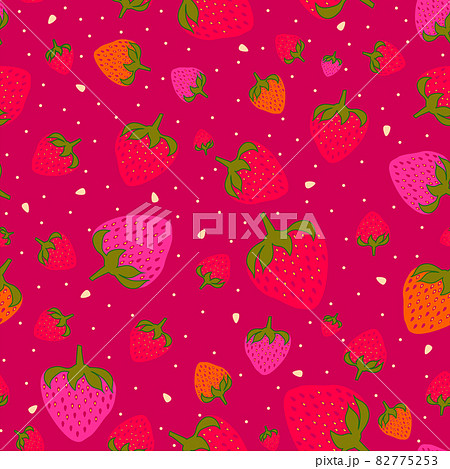 Seamless pattern with sweet strawberries in purple Seamless pattern with sweet strawberries in purple 82775253