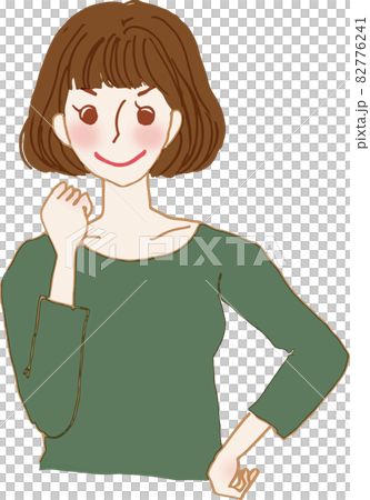 一個有粘性的手掌的有動力的女人。 82776241