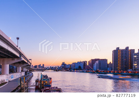 東京リバーサイド 隅田川夕景 東京リバーサイド 隅田川夕景 82777119