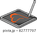 ピクセルアートで描かれたタブレットPCのベクター 82777707
