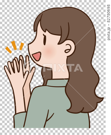 側身婦女為便衣鼓掌 82780698