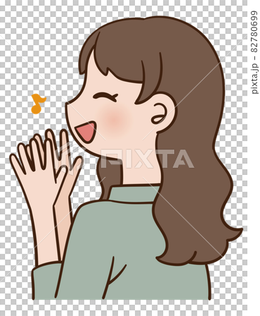 側身婦女為便衣鼓掌 82780699