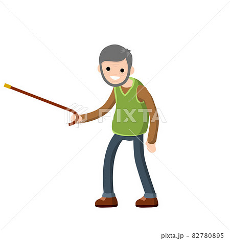 Funny old man with a cane. Funny old man with a cane. 82780895
