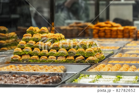 Turkish sweets on the counter Turkish sweets on the counter 82782652