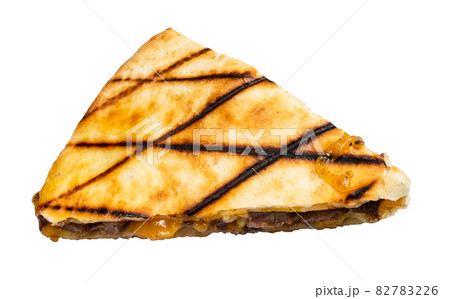 segment of Quesadilla cutout on white background 82783226