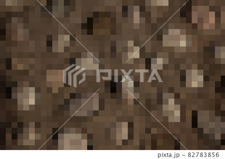 Abstract modern leopard pixel texture. Animals trendy background. Brown shapes formed from merged small squares for print, card, postcard, fabric, textile. Modern ornament of stylized skin. Jaguar 82783856