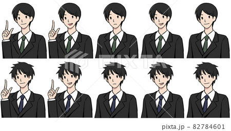 スーツの男性のイラスト スーツの男性のイラスト 82784601