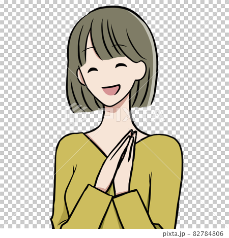 一個微笑的女人的插圖 82784806