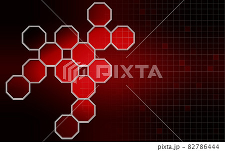 Hexagonal structures in red background Hexagonal structures in red background 82786444