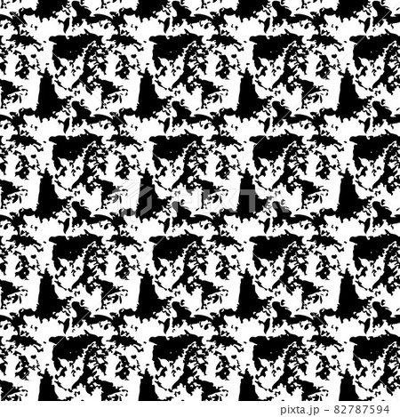 Vector Brush Seamless Pattern Grange Minimalist Geometric Design in Black Color. Modern Grung Collage Background for kids fabric and textile 82787594