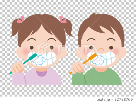 歯みがきする子供 82788769
