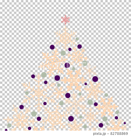 Illustration of a Christmas tree made of snowflakes (white background, vector, cutout) Illustration of a Christmas tree made of snowflakes (white background, vector, cutout) 82788869