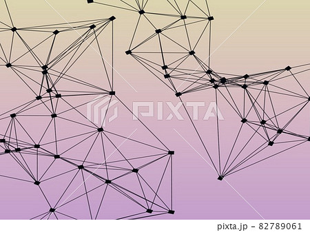 Network of connections against pink and yellow gradient background Network of connections against pink and yellow gradient background 82789061