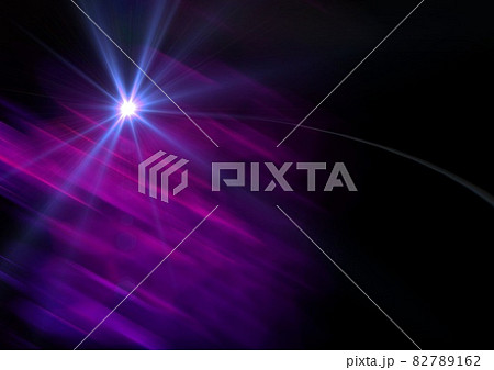 Glowing purple spot of light over pink light trails on black background Glowing purple spot of light over pink light trails on black background 82789162