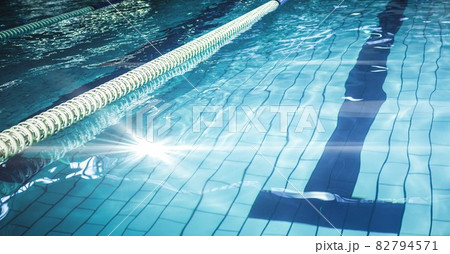 Composition Of Swimming Pool With Lanes Stock Illustration