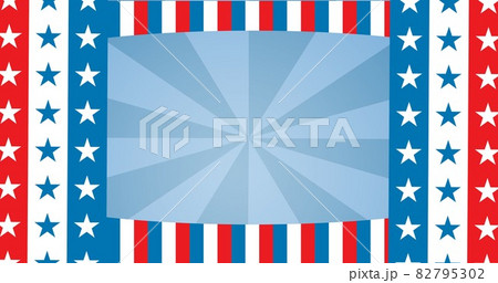 Composition of american flag with stars and stripes 82795302
