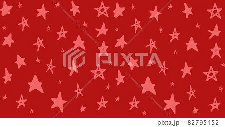 Composition of multiple red stars on red background 82795452