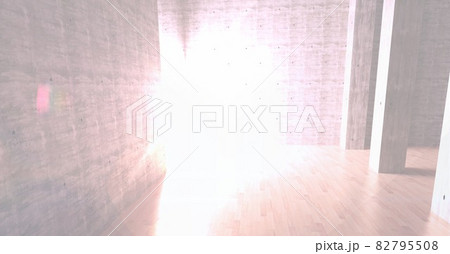Bright spot of light against stock of warehouse in background Bright spot of light against stock of warehouse in background 82795508