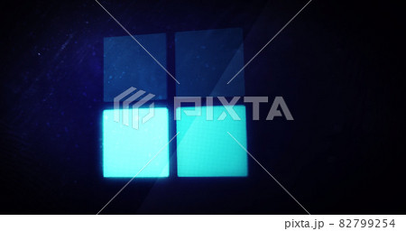 Image of glowing loading squares digital interface Image of glowing loading squares digital interface 82799254