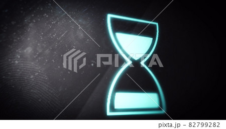 Image of glowing loading hourglass digital interface Image of glowing loading hourglass digital interface 82799282