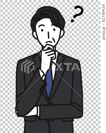 考える中年男性社員 82799429