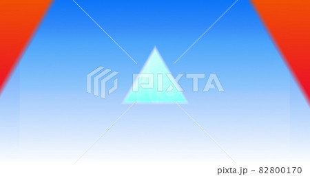 Multiple colorful triangle shapes moving against black background Multiple colorful triangle shapes moving against black background 82800170